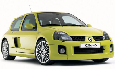 
Présentation du design extérieur de la Renault Clio RS V6 (2004).
 